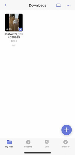 다운로드한 영상 확인