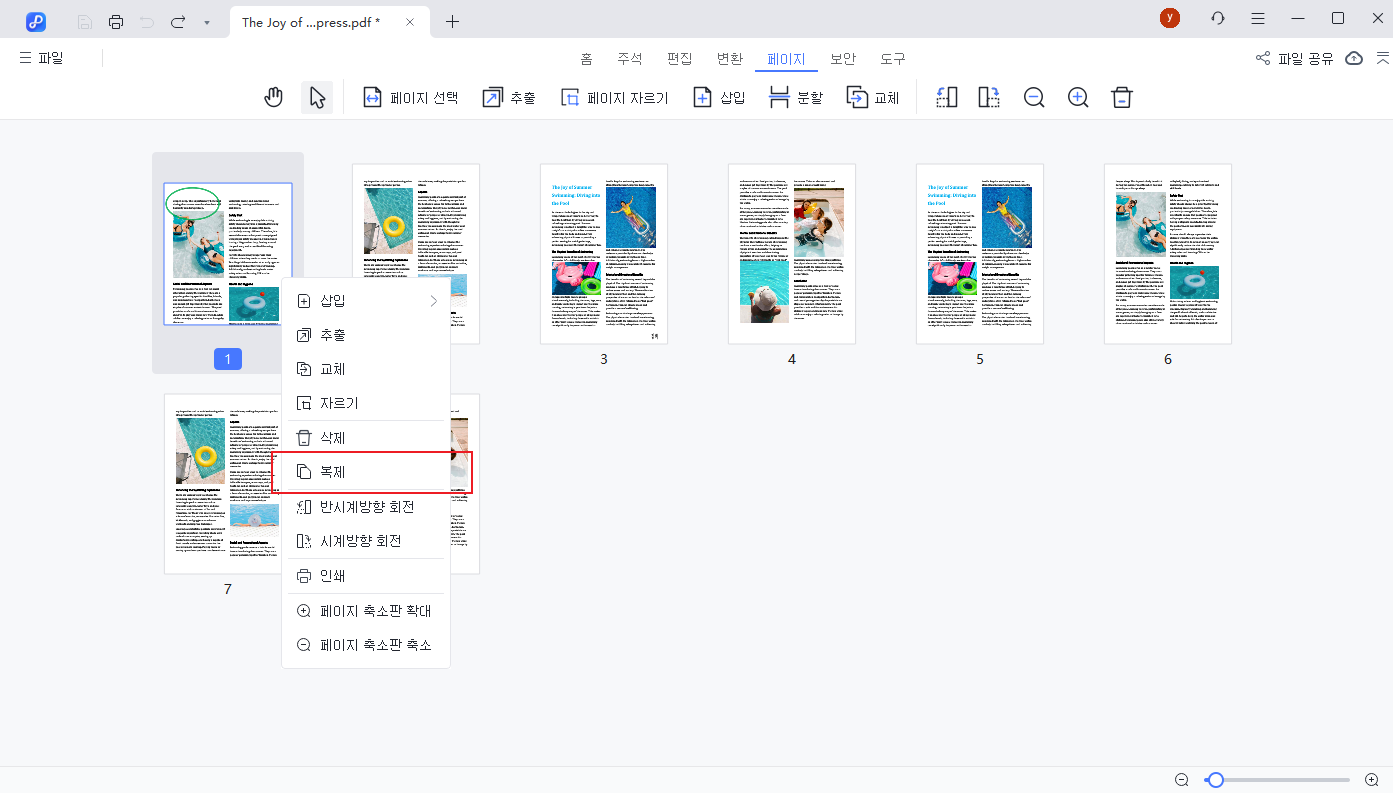 duplicate pages