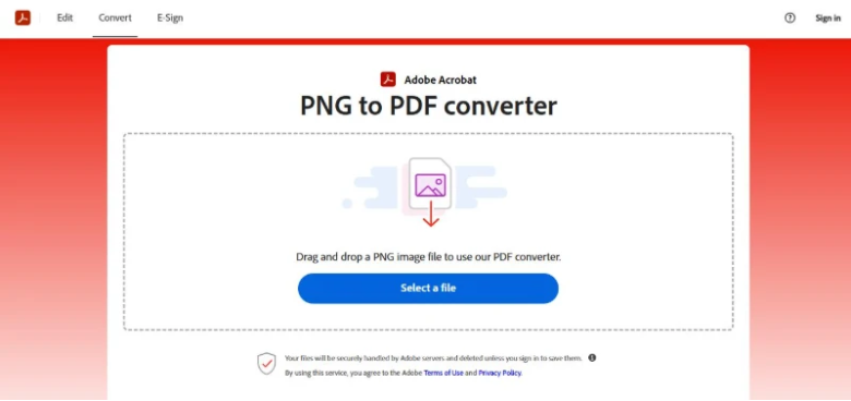 adobe online convert image to pdf step 2