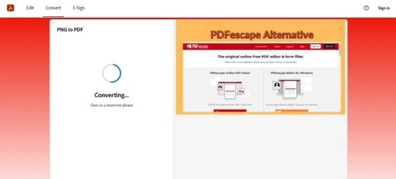 adobe online convert image to pdf step 3