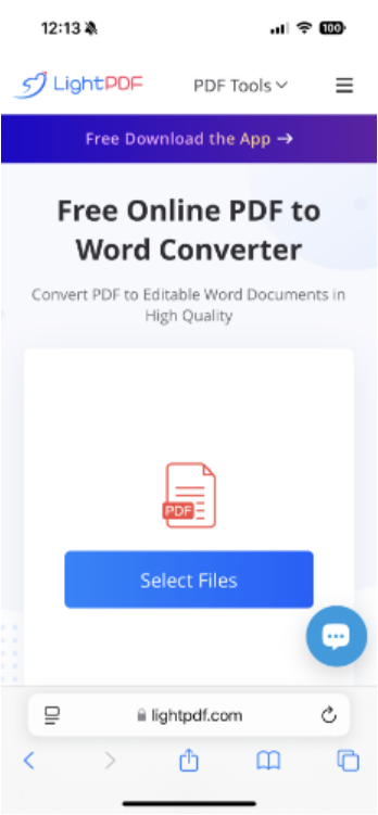 LightPDF 파일 선택