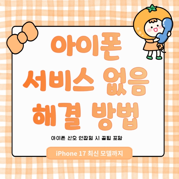 아이폰 서비스 없음