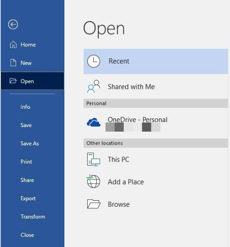 microsoft word open file