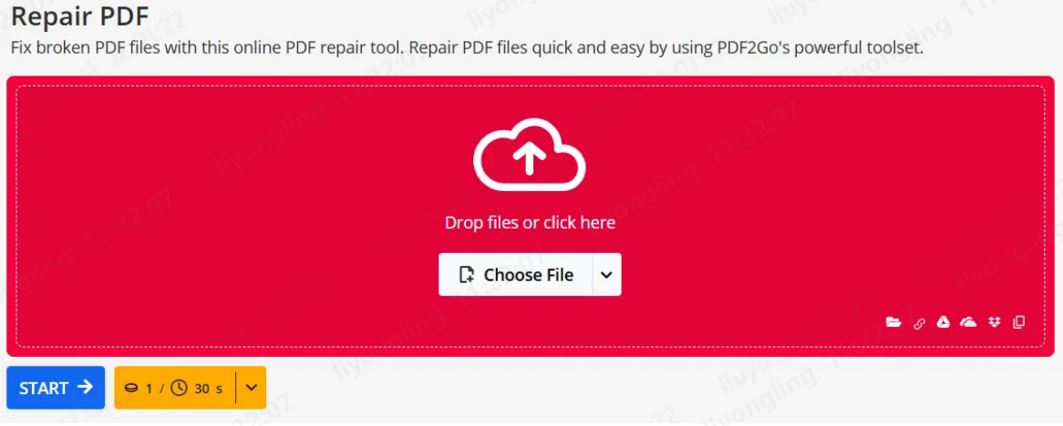 pdf2go repair pdf