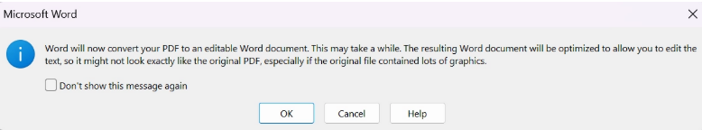 scanner pdf to editable word message