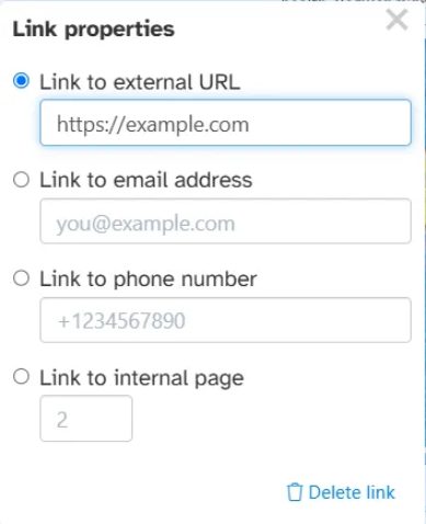sejda insert links 04
