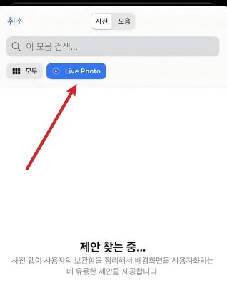 라이브포토 모션을 사용할 수 없음