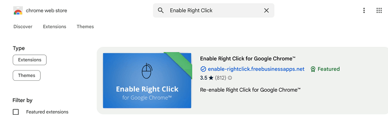 Enable Right Click 구글 크룸 확장 프로그램