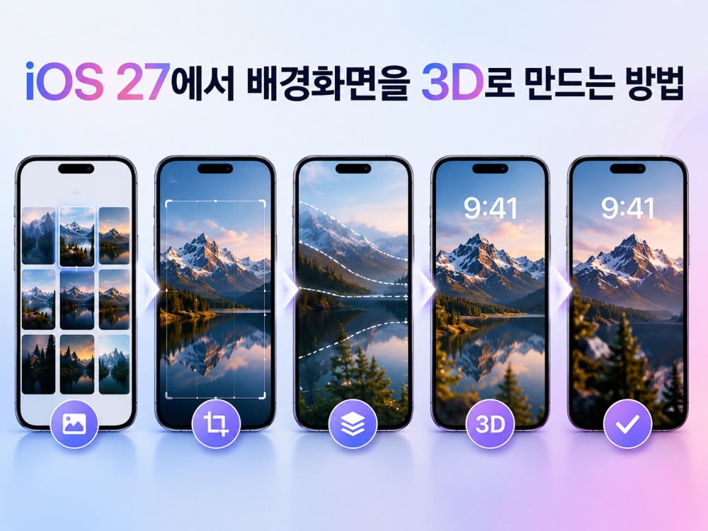 iOS 27에서 배경화면을 3D로 만드는 방법