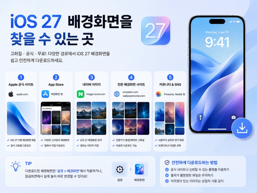 iOS 27 배경화면 찾기