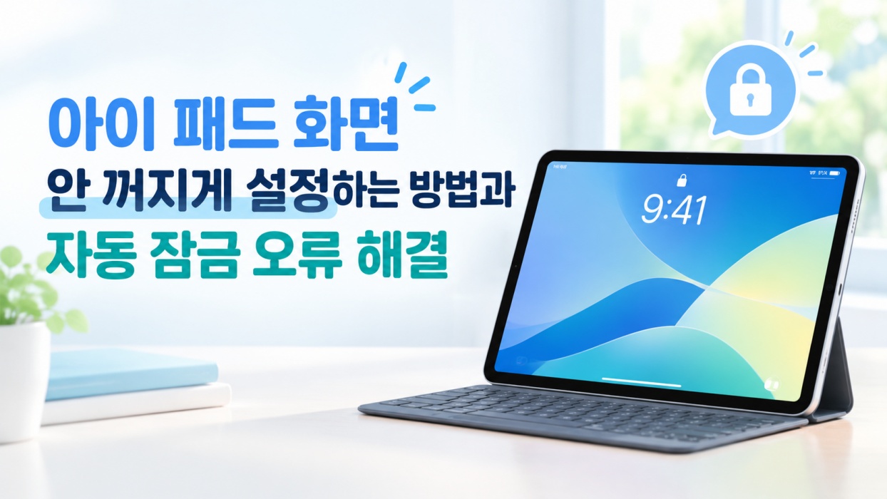 아이 패드 화면 안 꺼지게 설정