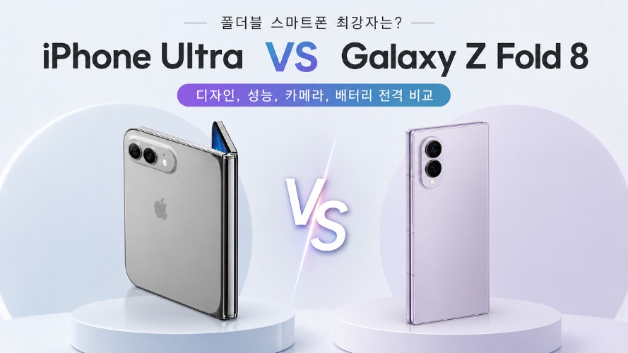 아이폰 울트라 vs 갤럭시 Z 폴드8 스펙 비교표