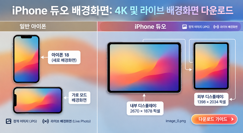 듀얼 디스플레이 상태를 지원하는 폴더블 iPhone