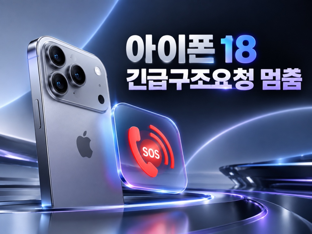 아이폰 18 긴급구조요청 멈춤
