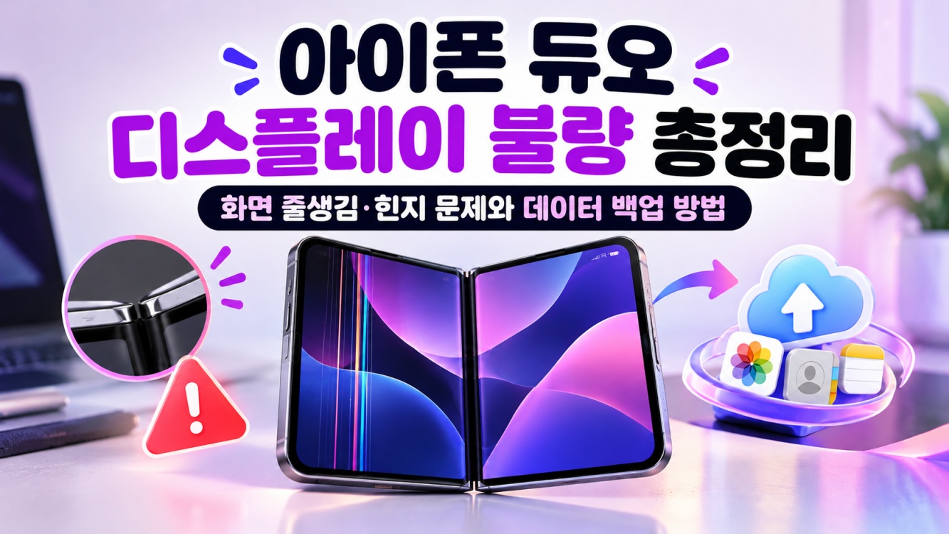 아이폰 듀오 디스플레이 불량