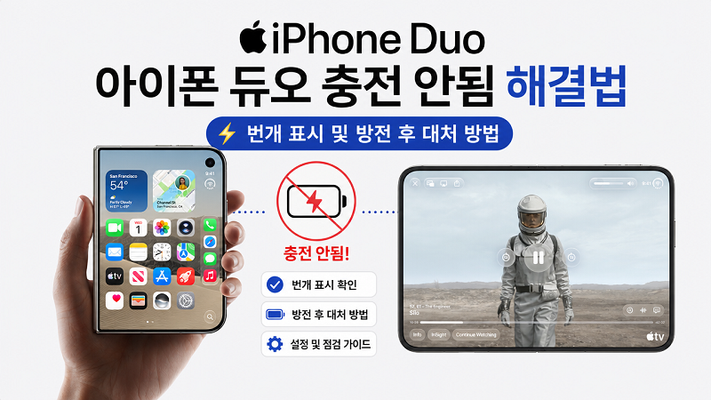 아이폰 듀오 충전 안됨 원인 확인
