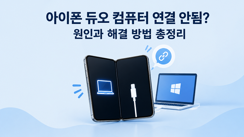 아이폰 듀오 컴퓨터 연결 안됨