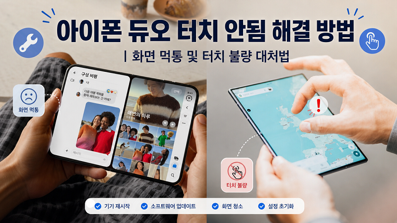 아이폰 듀오 터치 안됨 해결 방법