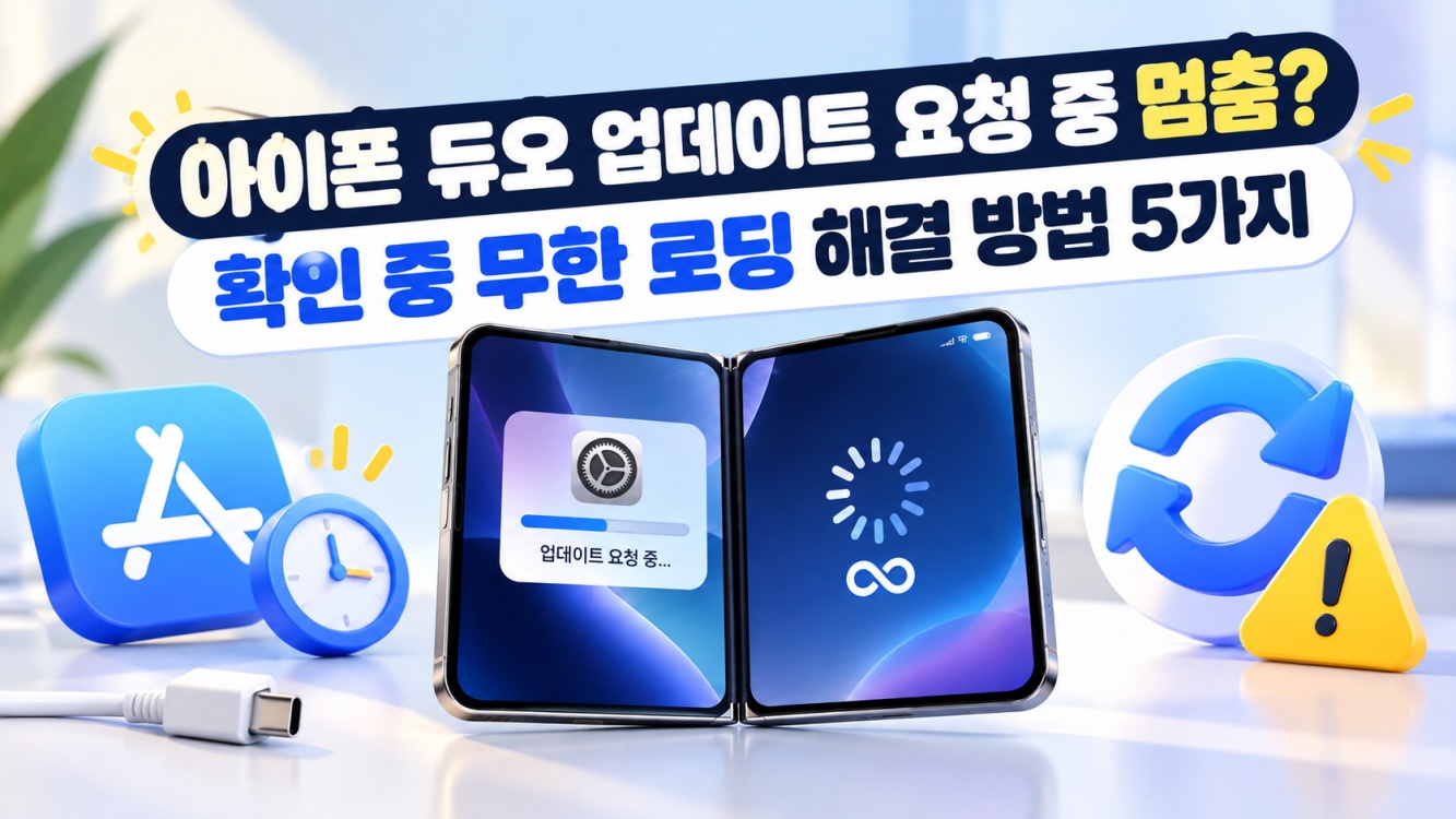 아이폰 듀오 업데이트 요청 중 멈춤