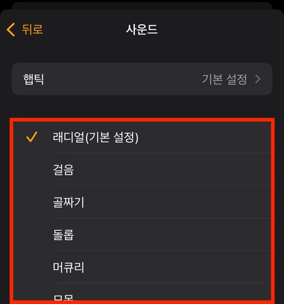 알람 사운드 설정