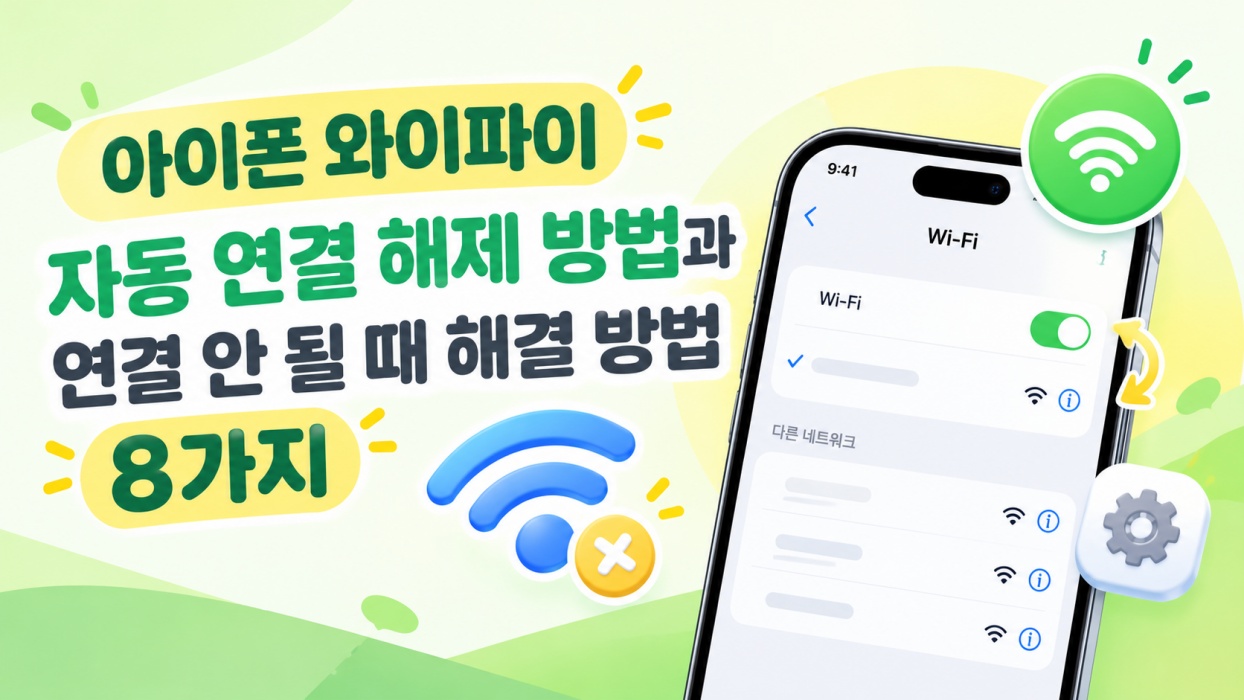 아이폰 와이파이 자동 연결 해제