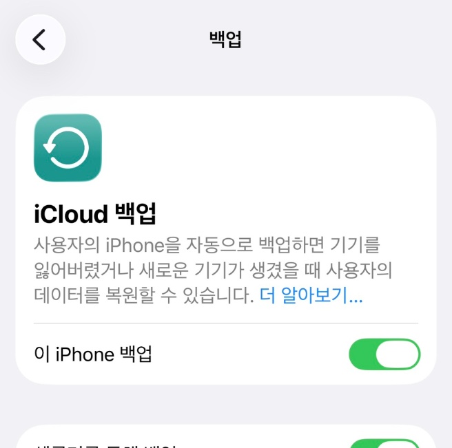 iOS 27 업데이트 전 백업 데이터 확인