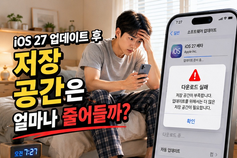 iOS 27 베타 저장 공간