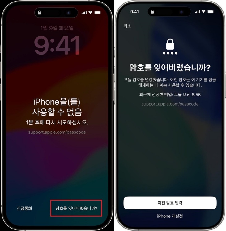 컴퓨터 없이 아이폰 듀오 초기화