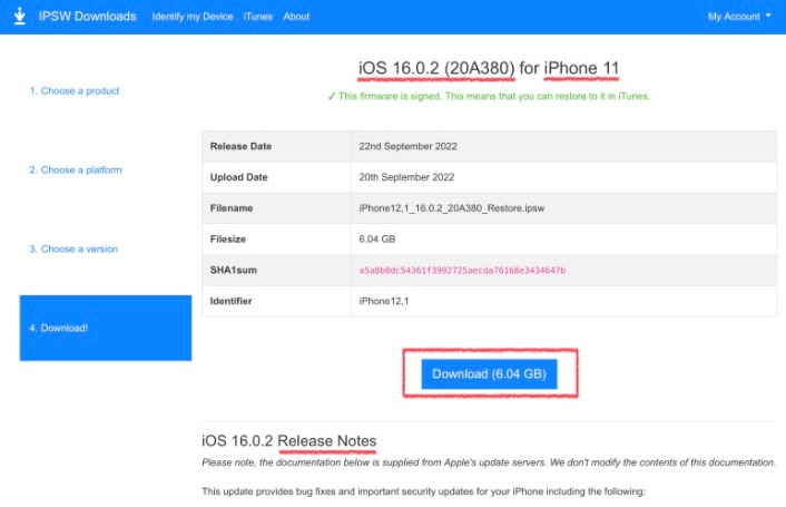 iOS 26 IPSW 파일