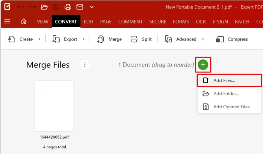 pdfexpert add files