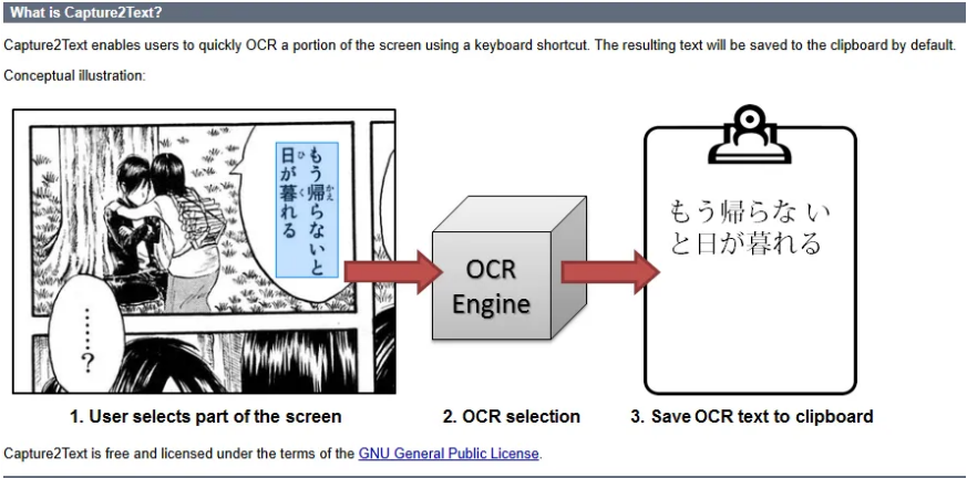 Capture2Text interface