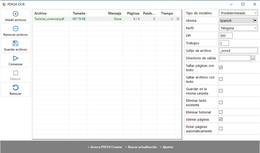 PDF24 Creator 인터페이스