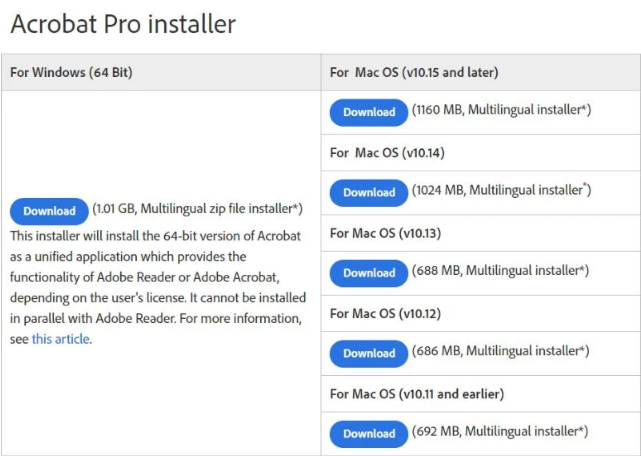 Adobe Pro 무료 다운로드