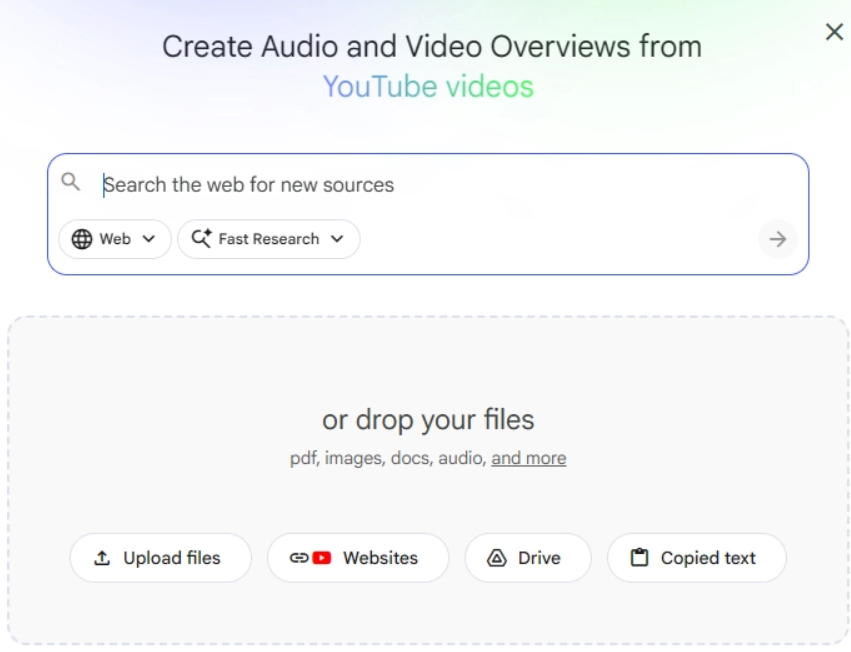 노트북LM 소스 업로드
