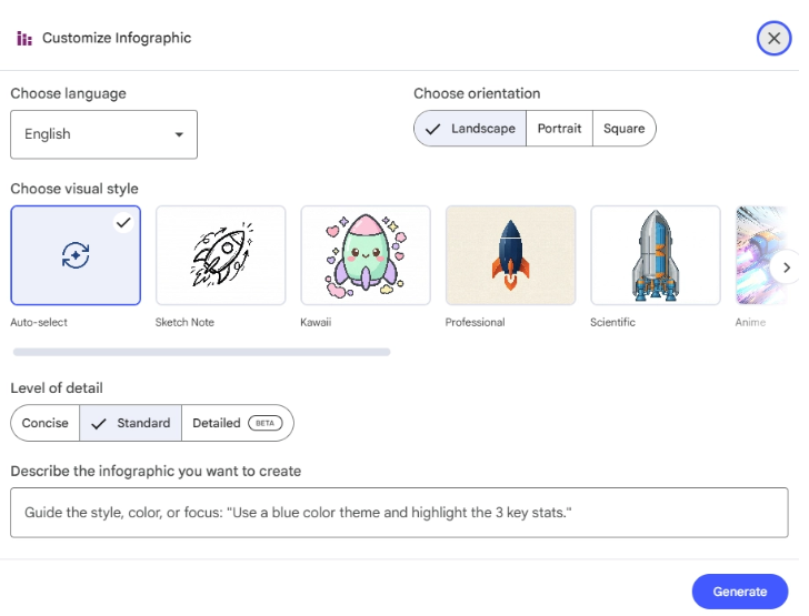 인포그래픽 맞춤 설정