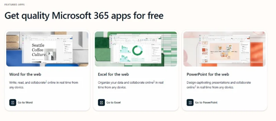 free microsoft office 2019 online for the web
