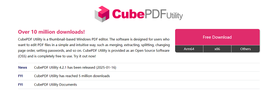 CubePDF Utility (무료)