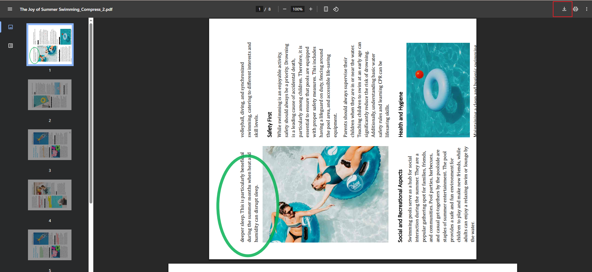 save rotated pdf in chrome